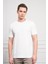 Erkek Ekru Trend Bisiklet Yaka Dinamik Fit T-Shirt 1