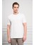 Erkek Ekru Trend Bisiklet Yaka Dinamik Fit T-Shirt 3
