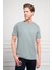 Erkek Su Yeşili Trend Dinamik Fit Bisiklet Yaka T-Shirt 4