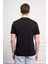 Erkek Siyah Trend Bisiklet Yaka Dinamik Fit Pamuk T-Shirt 5