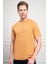 Erkek Hardal Sarısı Trend Bisiklet Yaka Dinamik Fit Pamuk T-Shirt 4