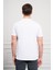 Erkek Beyaz Trend Bisiklet Yaka Dinamik Fit Pamuk T-Shirt 5