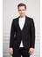 Erkek Siyah Slim Fit Dar Kesim Mono Yaka Ceket 1