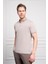 Erkek Bej Trend Merserize Düz Düğmeli Yaka Dynamic Fit T-Shirt 3