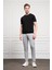Erkek Siyah Trend Polo Yaka Dinamik Fit Rahat Kesim T-Shirt 2