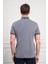Erkek Lacivert Trend Merserize Düz Düğmeli Yaka Dynamic Fit T-Shirt 5