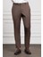 Erkek Kahve Basic Slim Fit Classic Pantolon 1