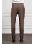 Erkek Kahve Basic Slim Fit Classic Pantolon 3