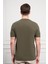 Erkek Haki Trend Bisiklet Yaka Dinamik Fit T-Shirt 5