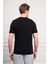 Erkek Siyah Trend Bisiklet Yaka Dynamic Fit Rahat Kesim Rayon T-Shirt 5