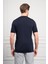 Erkek Lacivert Trend Bisiklet Yaka Dynamic Fit Rahat Kesim Rayon T-Shirt 5