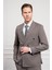 Erkek Kahve Trend Slim Fit Sivri Yaka Kruvaze Takım Elbise 4