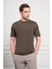 Erkek Haki Trend Bisiklet Yaka Dynamic Fit Rahat Kesim Rayon T-Shirt 4