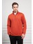 Erkek Kiremit Femuarlı Bato Yaka Dynamic Fit Rahat Kesim Sweatshirt 1