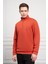 Erkek Kiremit Femuarlı Bato Yaka Dynamic Fit Rahat Kesim Sweatshirt 4