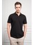 Erkek Siyah Basic Polo Yaka Dynamic Fit T-Shirt 3