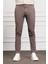 Erkek Kahve Slim Fit Dar Kesim Chino Pantolon 1