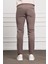 Erkek Kahve Slim Fit Dar Kesim Chino Pantolon 3