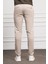 Erkek Bej Slim Fit Dar Kesim Chino Pantolon 3
