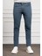 Erkek Marine Jean Slim Fit Dar Kesim Pantolon 1