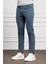 Erkek Marine Jean Slim Fit Dar Kesim Pantolon 2