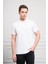 Erkek Beyaz Basic Polo Yaka Dynamic Fit T-Shirt 3