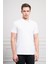 Erkek Beyaz Basic Polo Yaka Dynamic Fit T-Shirt 4