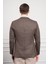 Erkek Kahve Dokuma Slim Fit Dar Kesim Mono Yaka Ceket 5