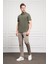 Erkek Haki Basic Polo Yaka Dynamic Fit T-Shirt 2