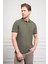 Erkek Haki Basic Polo Yaka Dynamic Fit T-Shirt 3