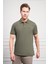 Erkek Haki Basic Polo Yaka Dynamic Fit T-Shirt 4