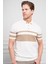 Erkek Ekru Trend Dynamic Fit Rahat Kesim Polo Yaka T-Shirt 4