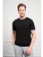 Erkek Siyah Trend Polo Yaka Dinamik Fit Rahat Kesim T-Shirt 3