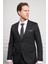 Erkek Siyah Basic Jakar Desen Slim Fit Sivri Yaka Takım Elbise 5