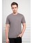 Erkek Antrasit Basic Bisiklet Yaka Dynamic Fit Pamuk T-Shirt 1