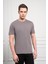 Erkek Antrasit Basic Bisiklet Yaka Dynamic Fit Pamuk T-Shirt 4