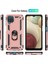 Samsung Galaxy A12 Kılıf Sofya Yüzüklü Silikon Kapak - Rose Bstmy 3