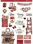 4 Adet Kırmızı Renk Temalı Sticker Seti – 12X17 cm Boyutlarında | Scrapbook, Bullet Journal, Planlayıcı ve Ajanda Için Özel Tasarım 1
