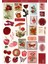 4 Adet Kırmızı Renk Temalı Sticker Seti – 12X17 cm Boyutlarında | Scrapbook, Bullet Journal, Planlayıcı ve Ajanda Için Özel Tasarım 2