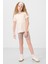 Ekru Pamuklu O Yaka Standart Fit Basic Kız Çocuk T-Shirt - 75177 1