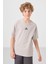 Taş-Antrasit Pamuklu Oversize Fit Dokuma Hafif Esnek Chino Erkek Çocuk Şort Takım - 11276 2