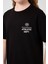 Siyah Pamuklu O Yaka Oversize Fit Baskılı Kız Çocuk T-Shirt - 75178 3