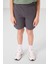 Açık Yeşil-Antrasit Pamuklu Oversize Fit Dokuma Hafif Esnek Chino Erkek Çocuk Şort Takım - 11279 1
