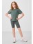 Açık Yeşil Pamuklu O Yaka Oversize Fit Basic Kız Çocuk T-Shirt - 75182 1