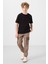 Siyah Pamuklu Yumuşak Dokulu Oversize Baskılı Erkek Çocuk T-Shirt - 11285 1