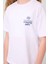 Beyaz Pamuklu O Yaka Oversize Fit Baskılı Kız Çocuk T-Shirt - 75178 3