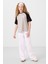 Gri Melanj O Yaka Pamuklu Baskılı Oversize Fit Kız Çocuk T-Shirt - 75179 2