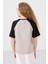 Gri Melanj O Yaka Pamuklu Baskılı Oversize Fit Kız Çocuk T-Shirt - 75179 4
