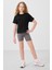 Koyu Gri Esnek Standart Fit Basic Performans Kız Çocuk Tayt - 75189 1