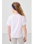 Beyaz Pamuklu O Yaka Oversize Fit Basic Kız Çocuk T-Shirt - 75182 5